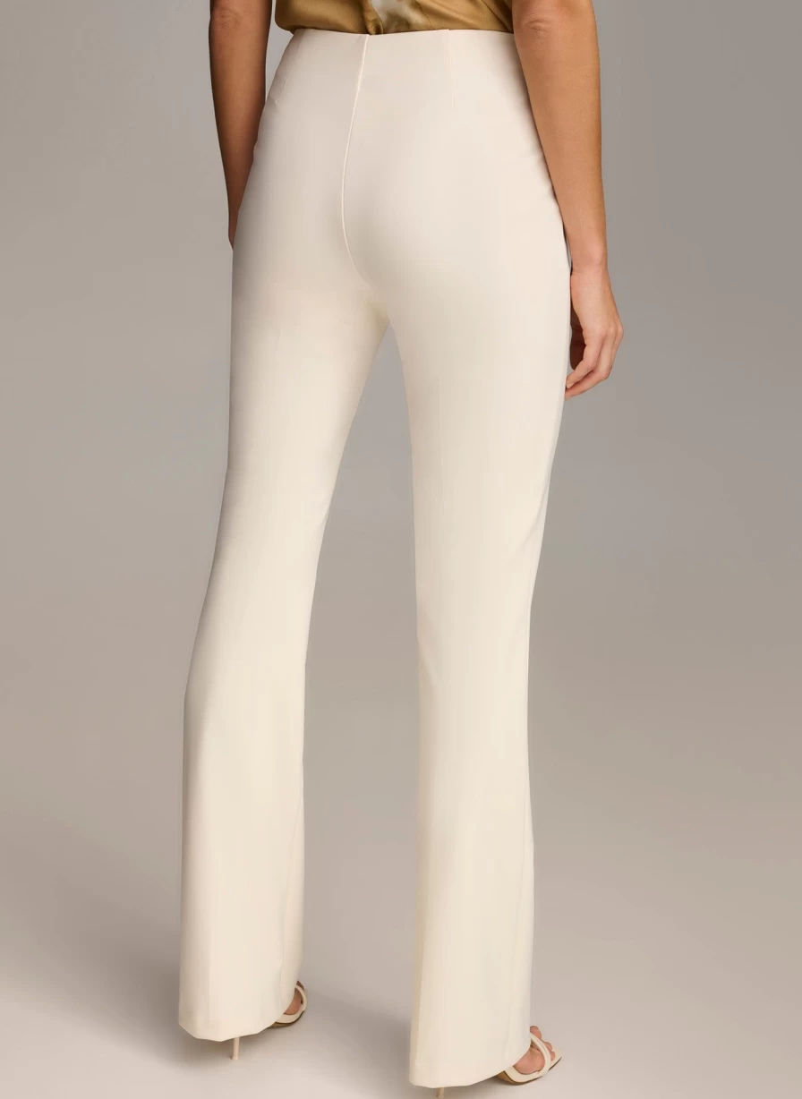 Donna Karan Women's Wide Leg Pants - Comfortable High-Waisted Flowy Trousers for Elegant Style