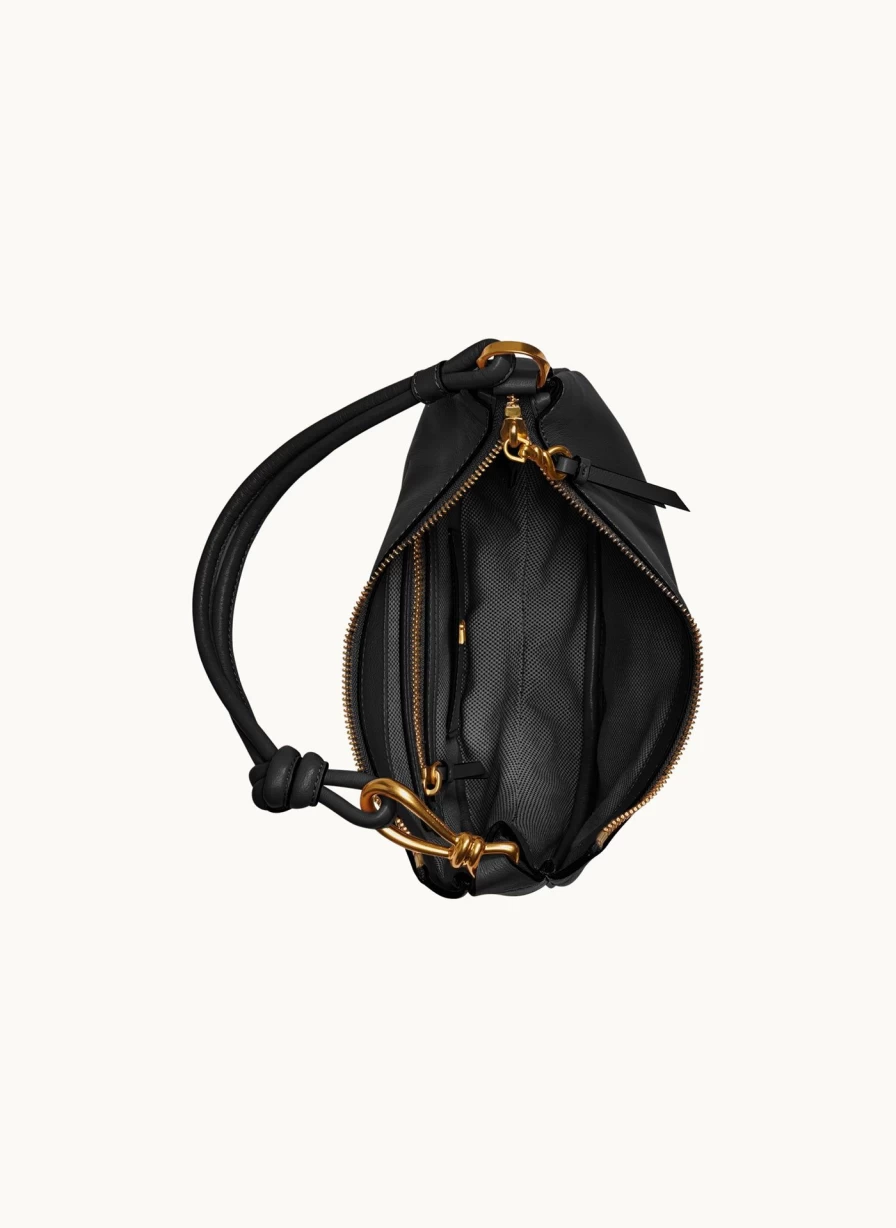 Donna Karan Women's Roslyn Small Hobo Bag - Stylish Leather Shoulder Handbag for Women