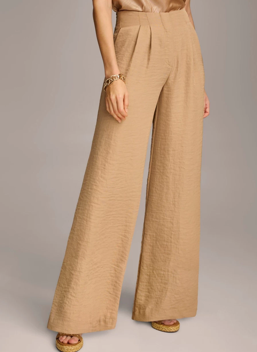 Donna Karan Women's High Waisted Pants - Elegant & Comfortable Trousers for a Chic Look