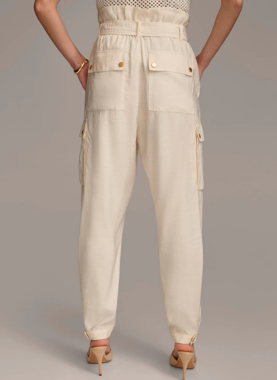 Donna Karan Women's Belted Cargo Pants - Stylish & Functional Trousers