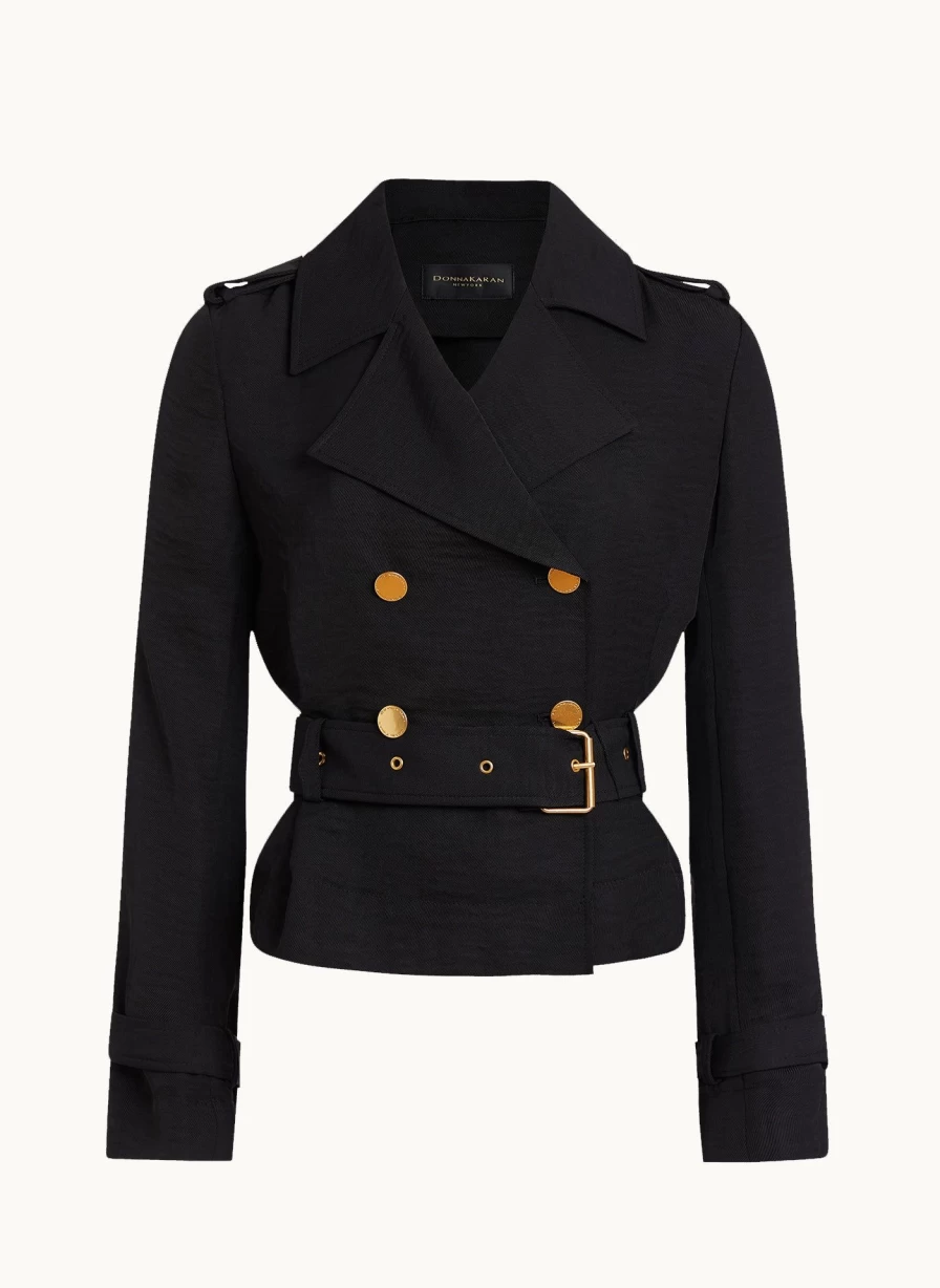 Donna Karan Women's Double Breasted Blazer - Classic Tailored Jacket for Professional Style