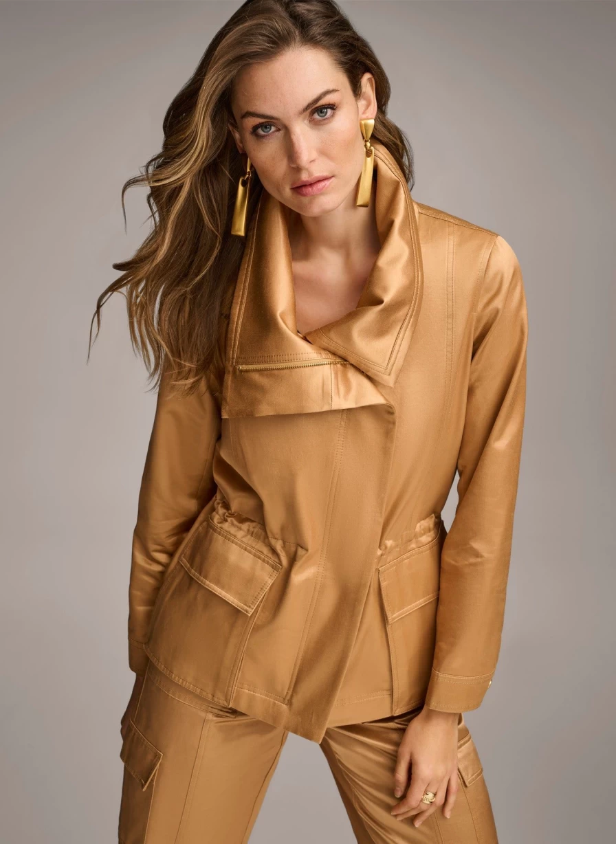 Donna Karan Women's Utility Blazer – Stylish & Functional Jacket for Everyday Wear