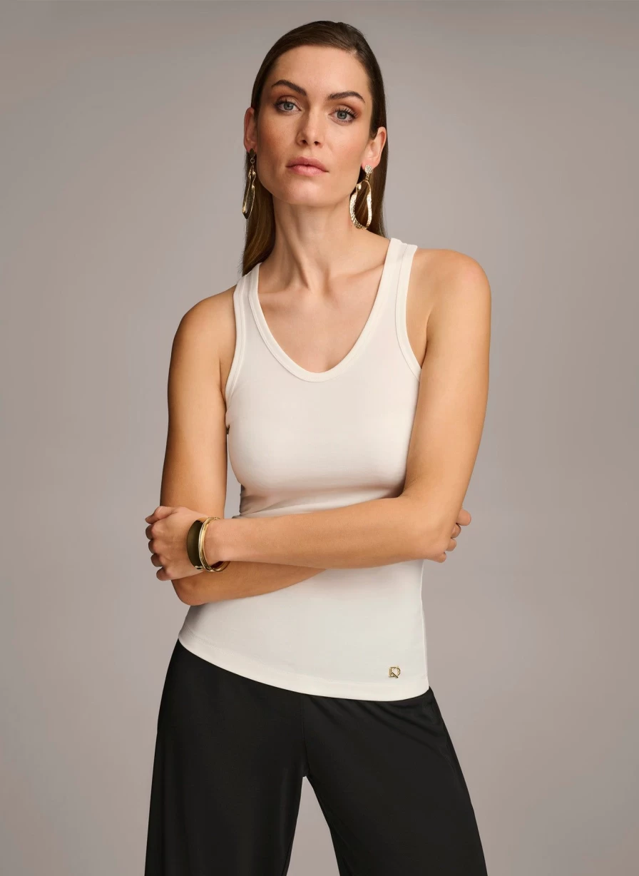 Donna Karan Women's Sleeveless Knit Shell Top