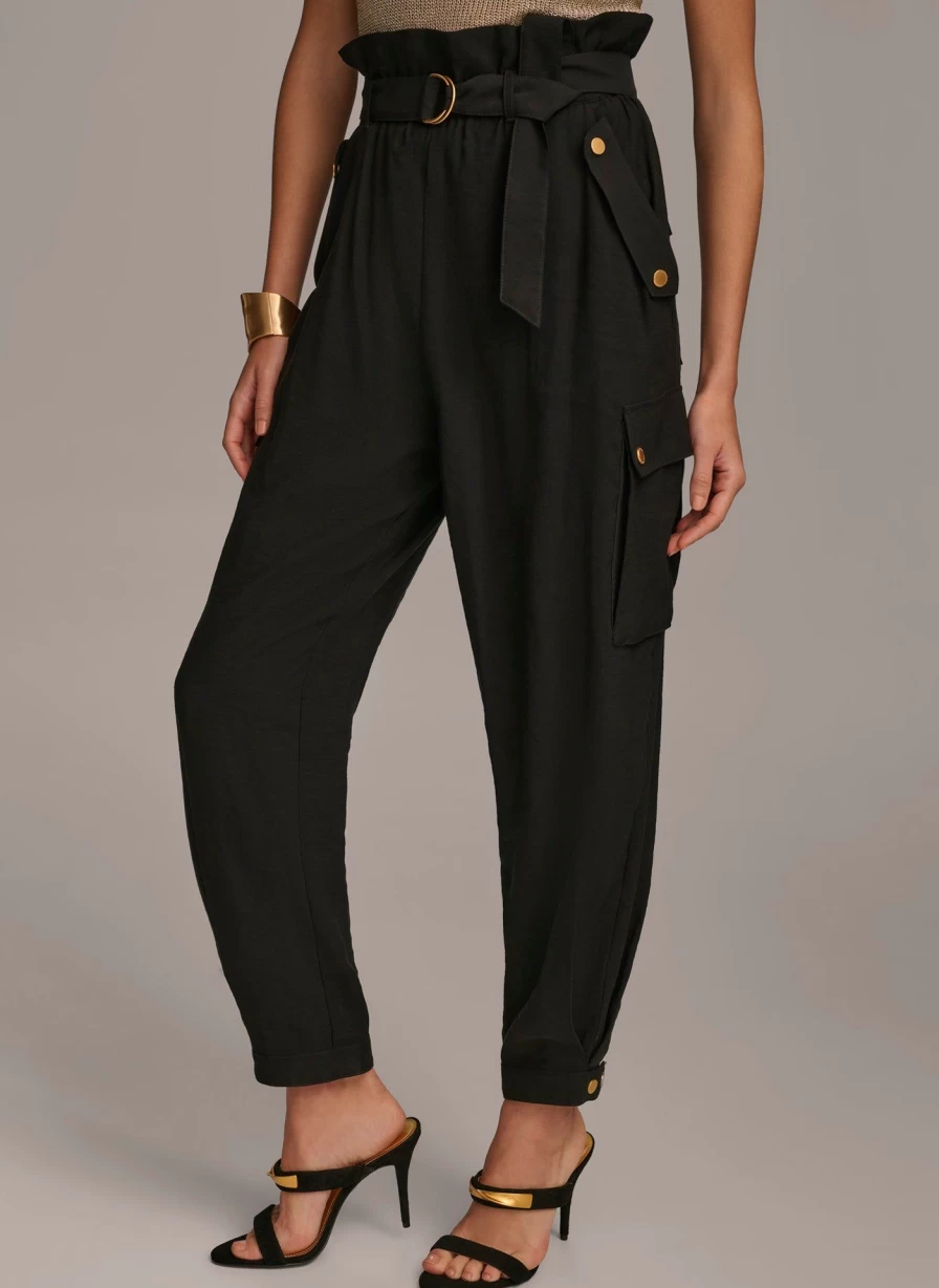 Donna Karan Women's Belted Cargo Pants - Stylish & Functional Trousers