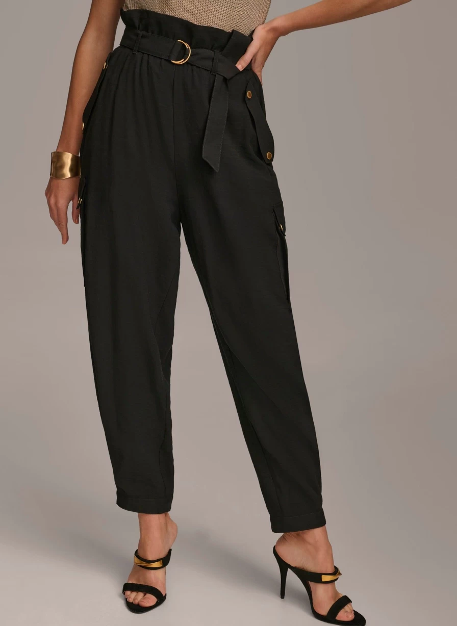 Donna Karan Women's Belted Cargo Pants - Stylish & Functional Trousers
