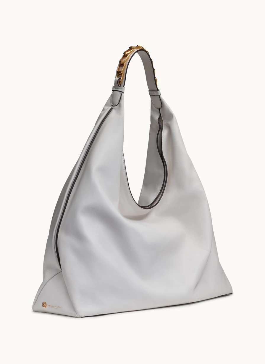 Donna Karan Women's Bellmore XL Hobo Bag - Luxury Leather Tote Handbag for Women