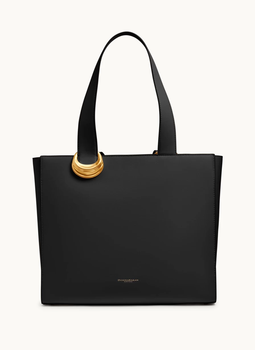 Donna Karan Women's Hewlett Leather Tote Bag – Stylish Designer Handbag for Everyday Use