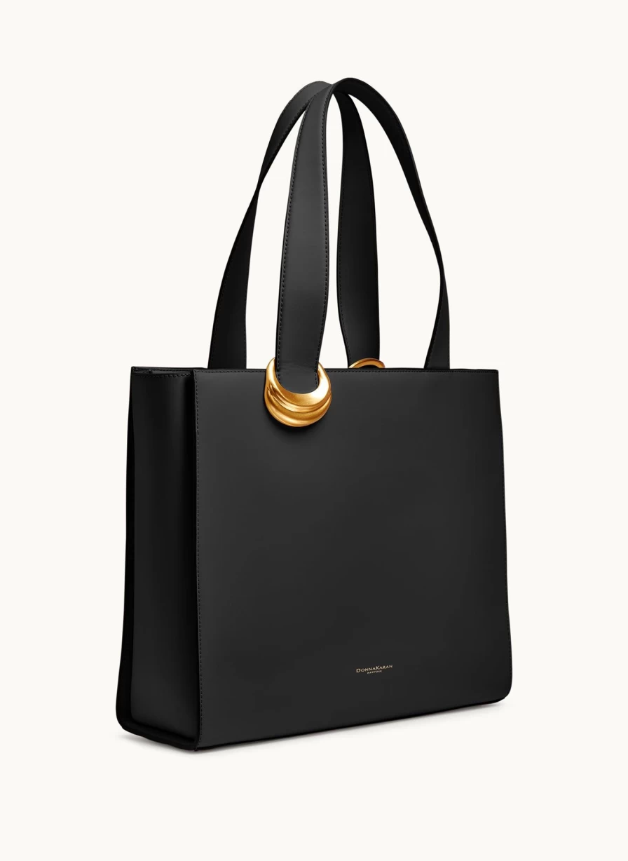 Donna Karan Women's Hewlett Leather Tote Bag – Stylish Designer Handbag for Everyday Use
