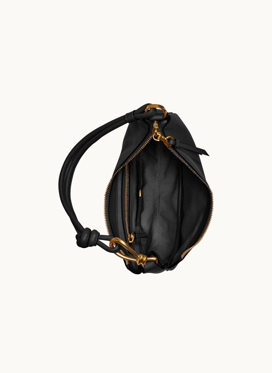 Donna Karan Women's Roslyn Small Hobo Bag – Stylish Leather Shoulder Purse for Everyday Use