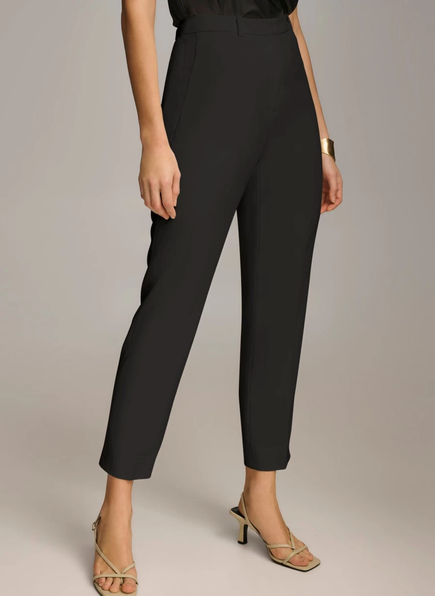 Donna Karan Women's Slim Leg Pants - Elegant Tailored Fit Trousers for Style & Comfort