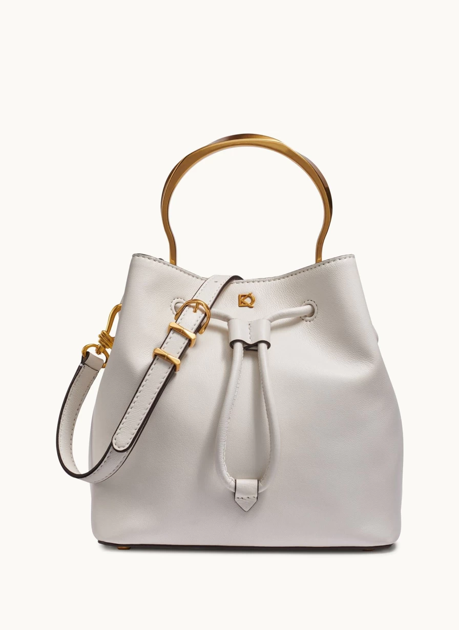 Donna Karan Women's Lawrence Leather Bucket Bag – Stylish & Functional Handbag for Everyday Use