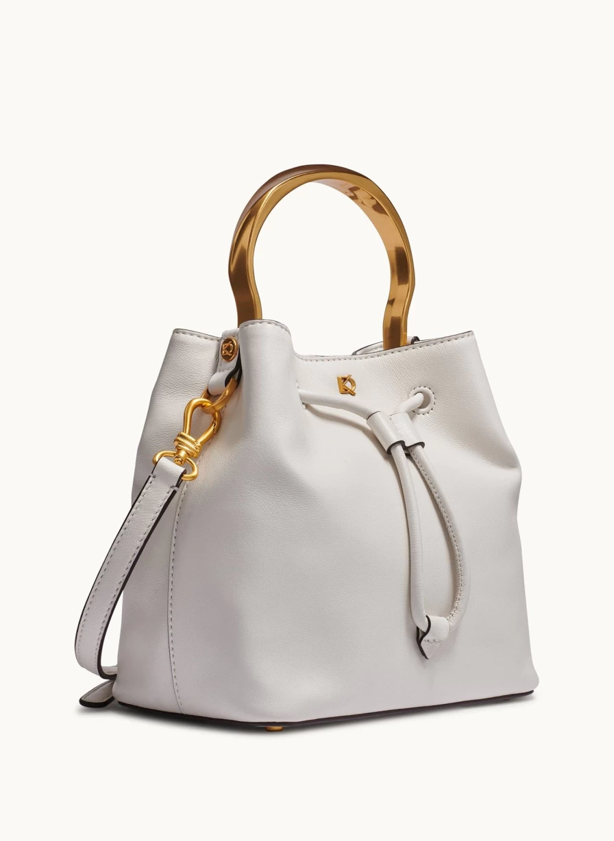 Donna Karan Women's Lawrence Leather Bucket Bag – Stylish & Functional Handbag for Everyday Use